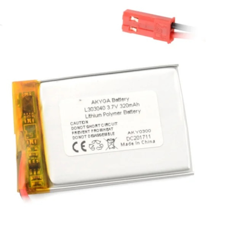 Acumulator - Acumulator Lithium Polymer 12207 320mAh 1S 3.7V conector JST-BEC 40x30x3mm AKYGA Battery – IoElectronice.ro