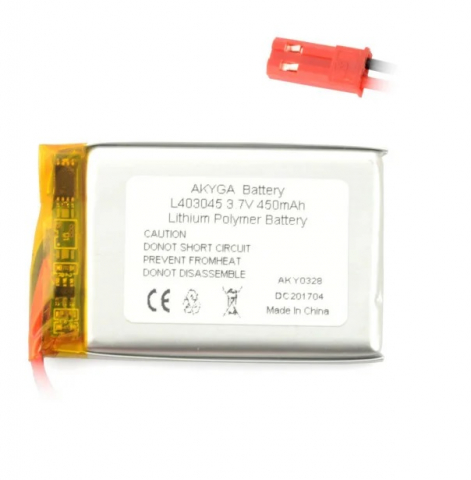 Acumulator - Acumulator Lithium Polymer 12209 450mAh 1S 3.7V cu conector JST-BEC – Compact și de încredere AKYGA Battery