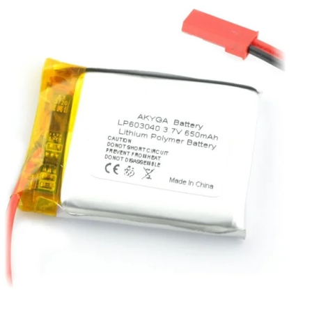 Electrice - Acumulator Lithium Polymer 650mAh 1S 3.7V cu conector JST-BEC