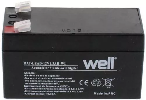 Electrice - Acumulator plumb acid 12V 1.3AH – Sigilat, fără mentenanță, ideal pentru sisteme de backup și alarmă