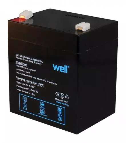 Electrice - Acumulator plumb acid 12V 4Ah Well SLA AGM pentru alimentare echipamente electrice