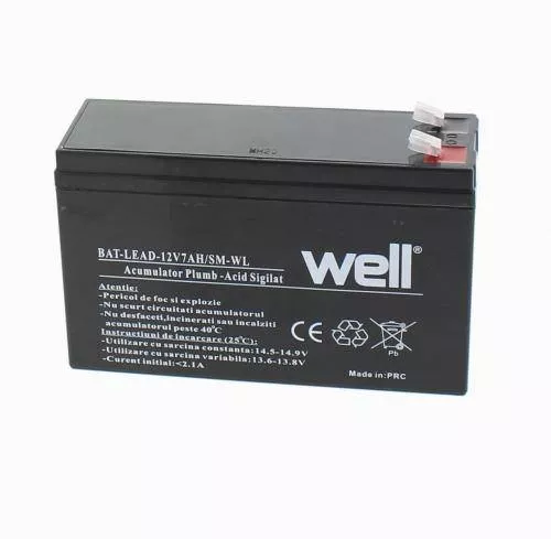 Electrice - Acumulator plumb acid 12V 7Ah carcasa mica 150x50x90mm Well