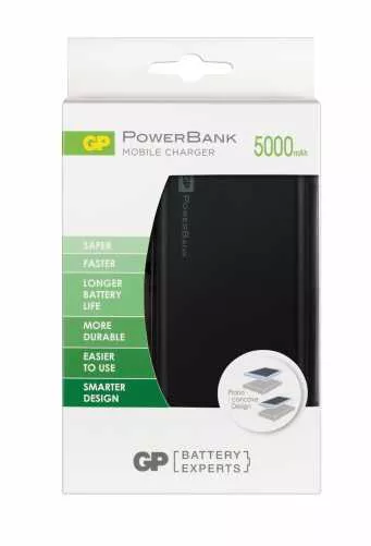 Acumulator portabil 5000mAh negru GP, model GP5000, 6 luni garanție, compact și ușor de utilizat. [2]