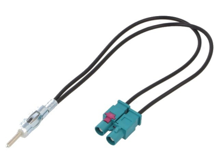 Adaptoare fakra - Adaptor antenă DIN la Fakra x2 ZRS-2F.2-DIN 4CarMedia, conexiune auto, conectori DIN și Fakra, tip mufa tata.
