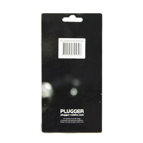 Adaptor audio Jack 6.3 mm tata mono la 2 x Jack 6.3 mm mama mono PLUGGER, culoare neagră [3]
