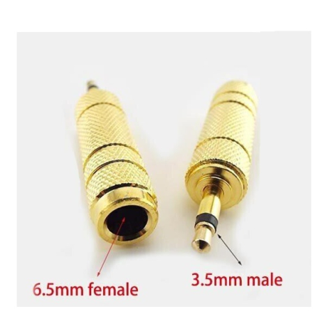 Adaptoare Jack - Adaptor audio mono JACK 6.3 mm mama la JACK 3.5 mm tata metal aurit – IoElectronice.ro