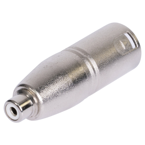 Adaptor audio XLR tata - RCA mama metal BST 18-5580 conexiune XLR ⇔ RCA, ideal pentru echipamente audio [1]