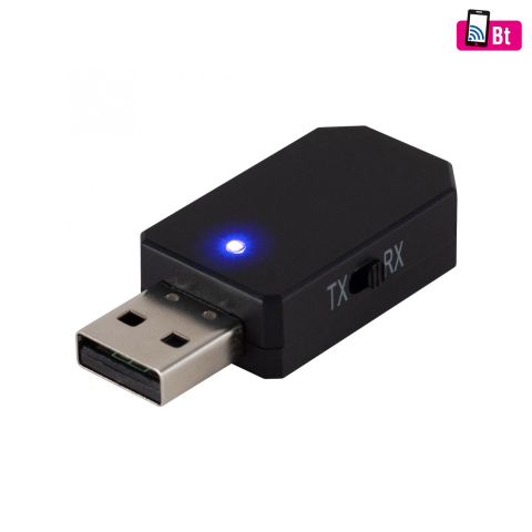 Bluetooth - Adaptor Bluetooth v5.0 TX/RX cu Jack 3.5mm, alimentare USB, transfer fără fir până la 10m