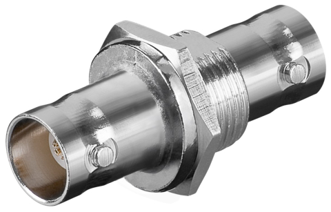 Adaptoare-convertoare - Adaptor BNC mama - BNC mama 50 ohm pe panou GOOBAY 11365 - IoElectronice.ro