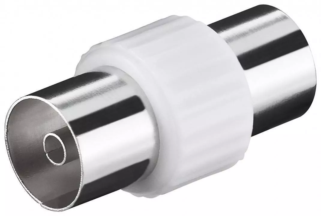Adaptoare TV - Adaptor Coaxial mama - Coaxial mama plastic 4040849115363 Goobay, 24 luni garanție, alb