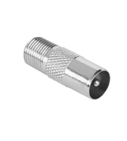 Adaptoare TV - Adaptor coaxial tata la F mama din metal Goobay – IoElectronice.ro