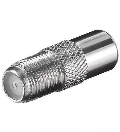 Adaptor coaxial tata la F mama metal Goobay 9.5 mm, conectori coaxiali, tip F, 24 luni garanție [1]