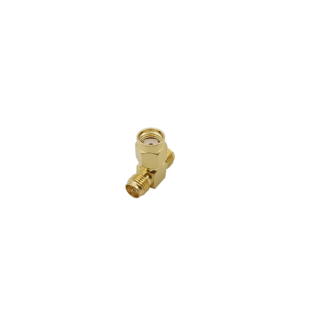 Adaptor convertor antenă WiFi RF coaxial RP-SMA tata la 2x SMA mama 50ohm cupru placat cu aur OEM [1]