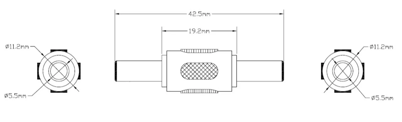 Adaptor DC 5.5x2.1mm tata-tata Goobay, conector negru, 24 luni garanție persoane fizice [1]