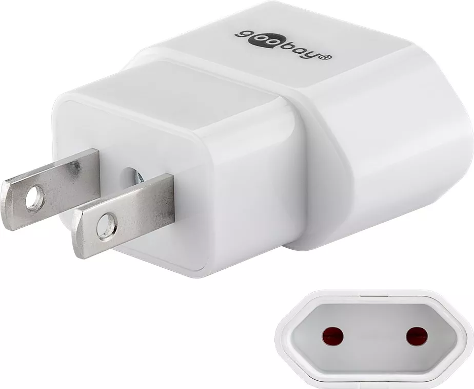 Adaptoare calatorie - Adaptor de rețea SUA Japonia la fișa Euro tip C CEE 7/16 mama 10A alb Goobay – IoElectronice.ro