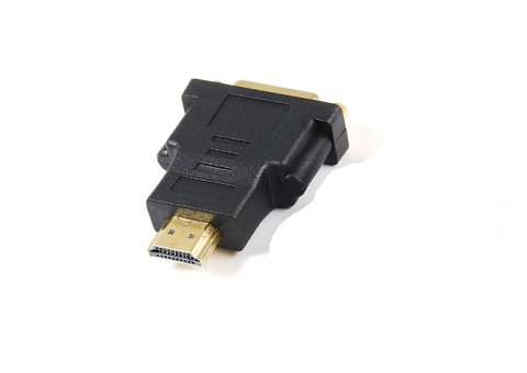 Adaptor HDMI la DVI-D 24+1 mama aurit, tip conexiune DVI-D⇔HDMI, culoare negru, accesoriu electronic. [1]