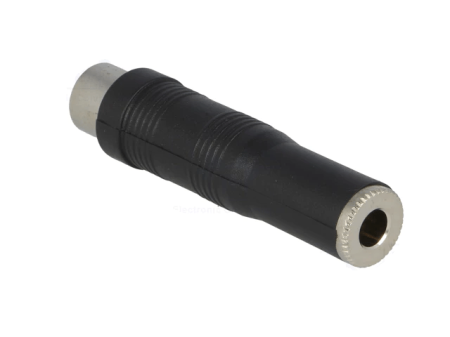 Adaptoare DIN 5 pini - Adaptor DIN 5 pin tata la Jack 6.3 mm mama stereo, model JC63G-DIN5W, culoare neagră, brand OEM.
