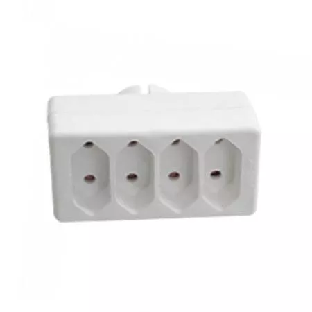 Triplu stechere - Adaptor distribuitor 4 prize EURO 4x 2.5A MAX 3680W V-TAC – IoElectronice.ro