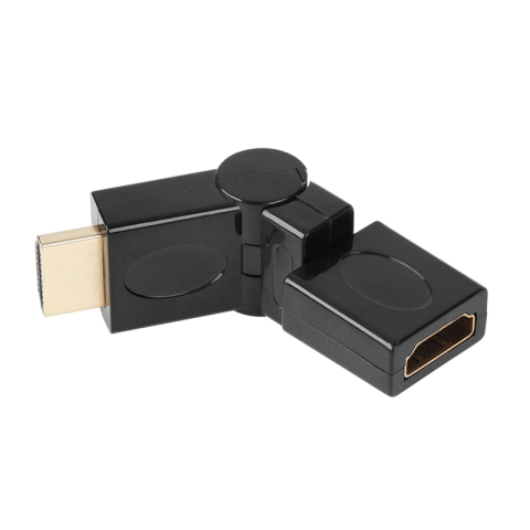 Adaptor HDMI rotativ tata-mama, conector HDMI⇔HDMI, placat cu aur, brand OEM, garanție 24 luni. [1]