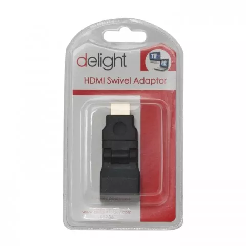 Adaptor HDMI la HDMI rotire 180 Delight, conectori HDMI tata și mama, standard digital, garanție 24 luni. [3]