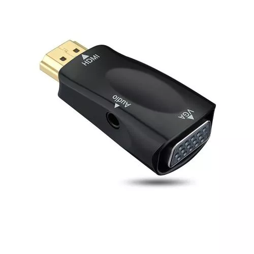 Adaptoare HDMI - Adaptor HDMI tata la VGA mama cu audio 3.5 mm Jack stereo Well – IoElectronice.ro