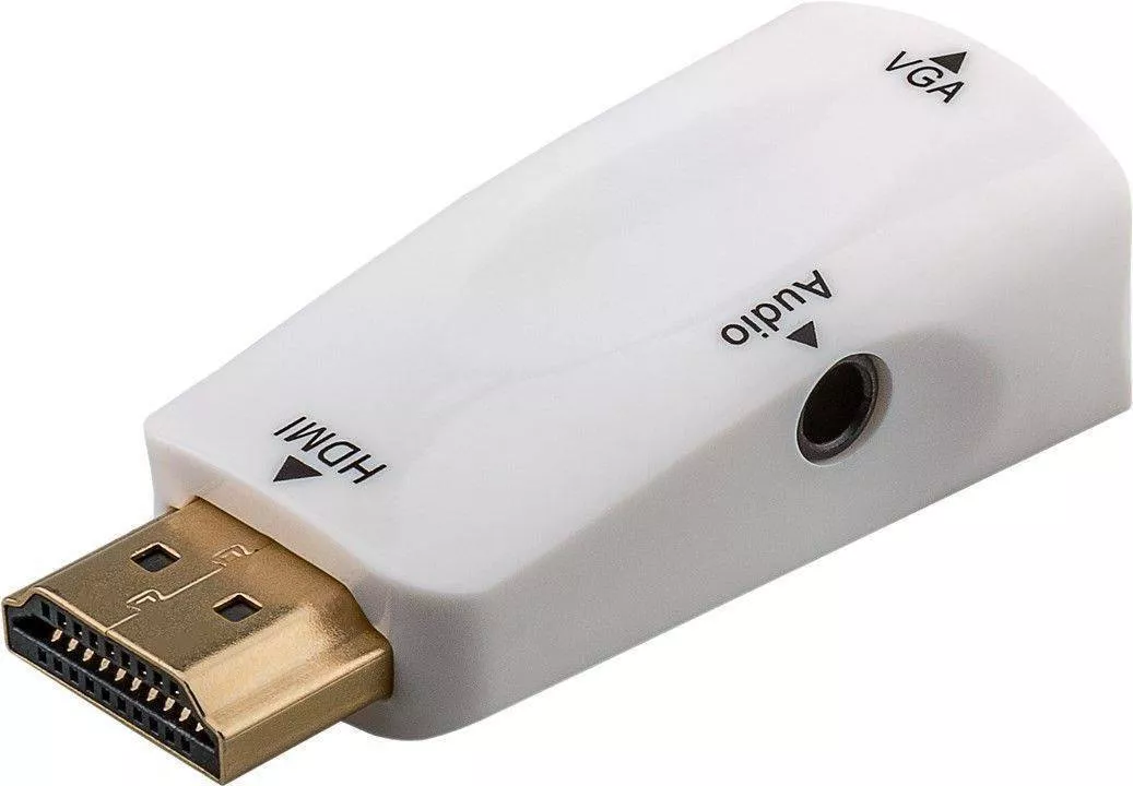 Adaptoare HDMI - Adaptor HDMI tata - VGA mama 3.5 mm jack Goobay – IoElectronice.ro