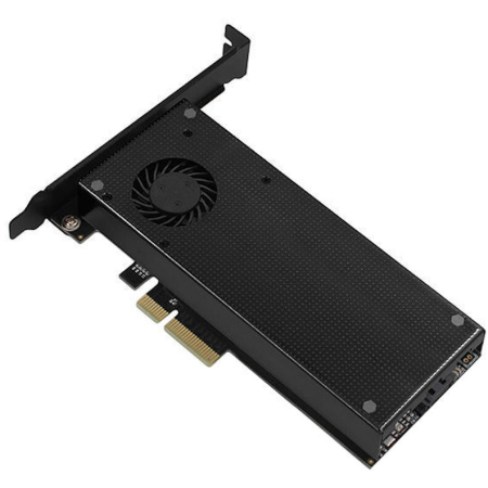 Hard Disk - Adaptor Intern PCIe 3.0 x4 pentru Dual M.2 SSD NVMe + SATA cu Răcire Activă și Cooler Inclus