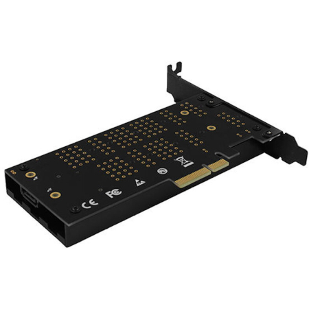 Adaptor Intern PCIe 3.0 x4 pentru Dual M.2 SSD NVMe + SATA cu Răcire Activă și Cooler Inclus [1]
