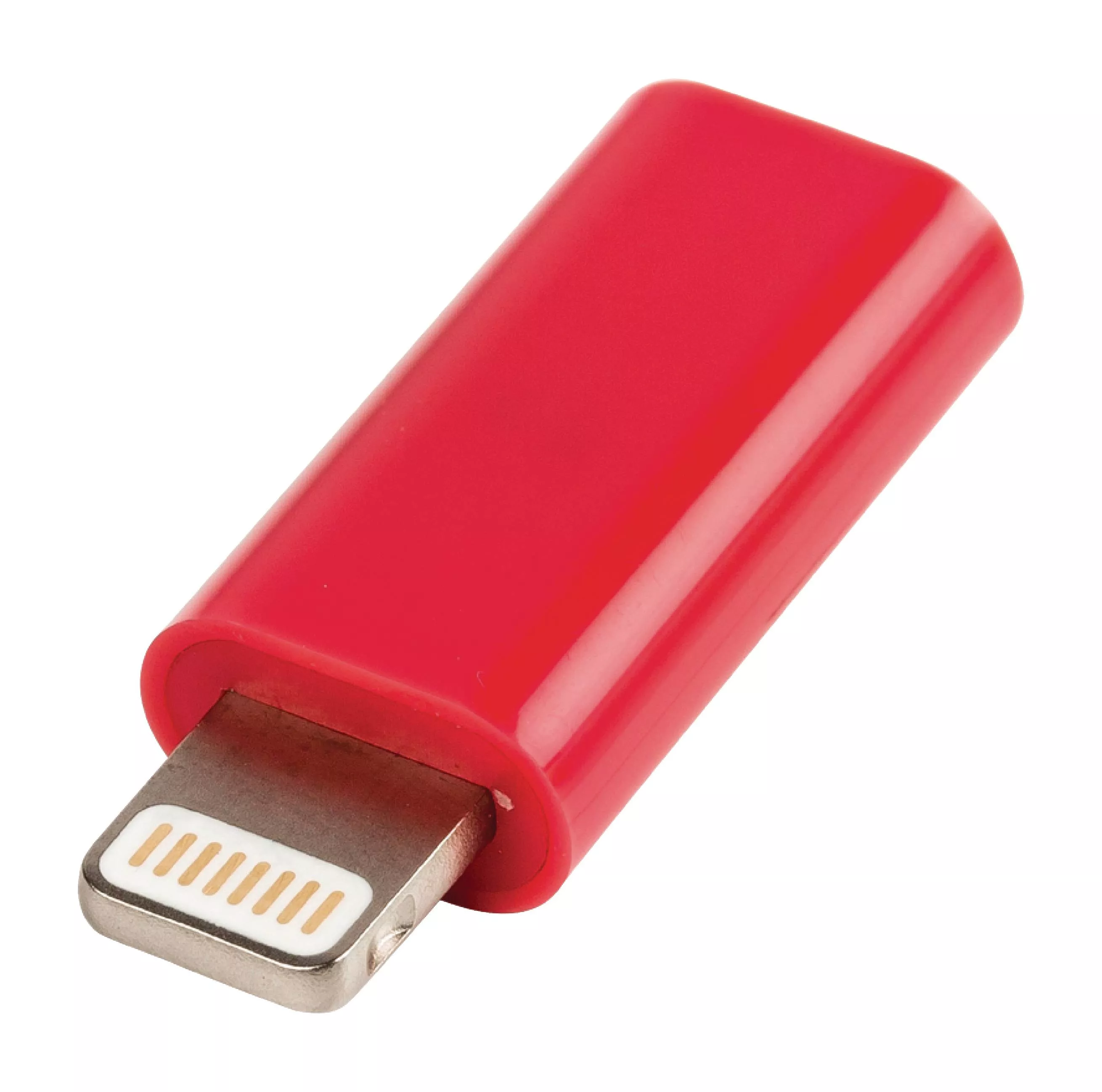 Adaptor Lightning tata - micro USB mama roșu Valueline, compatibil Apple, conector Apple și USB micro. [2]