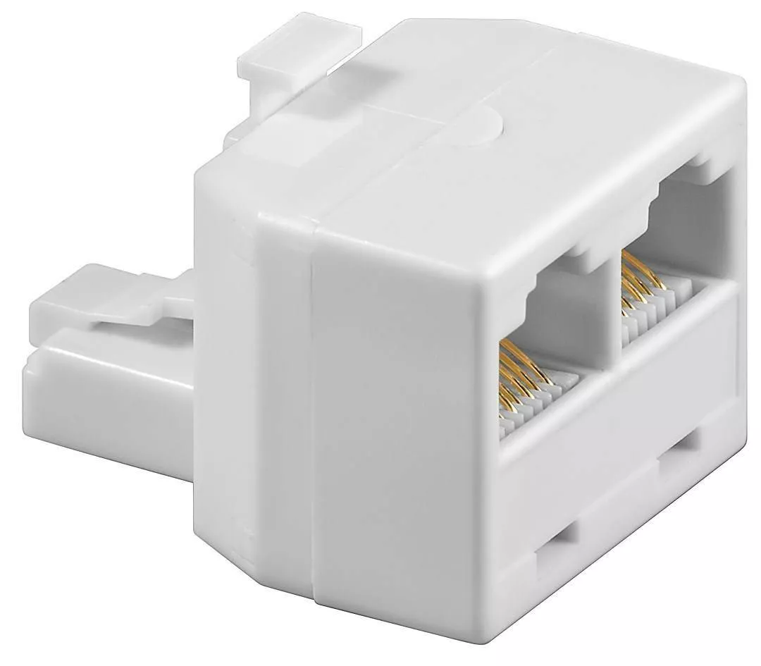 Adaptoare retea RJ45 - Adaptor ISDN RJ45/8P8C tata la 2x RJ45/8P8C mama alb Goobay – IoElectronice.ro