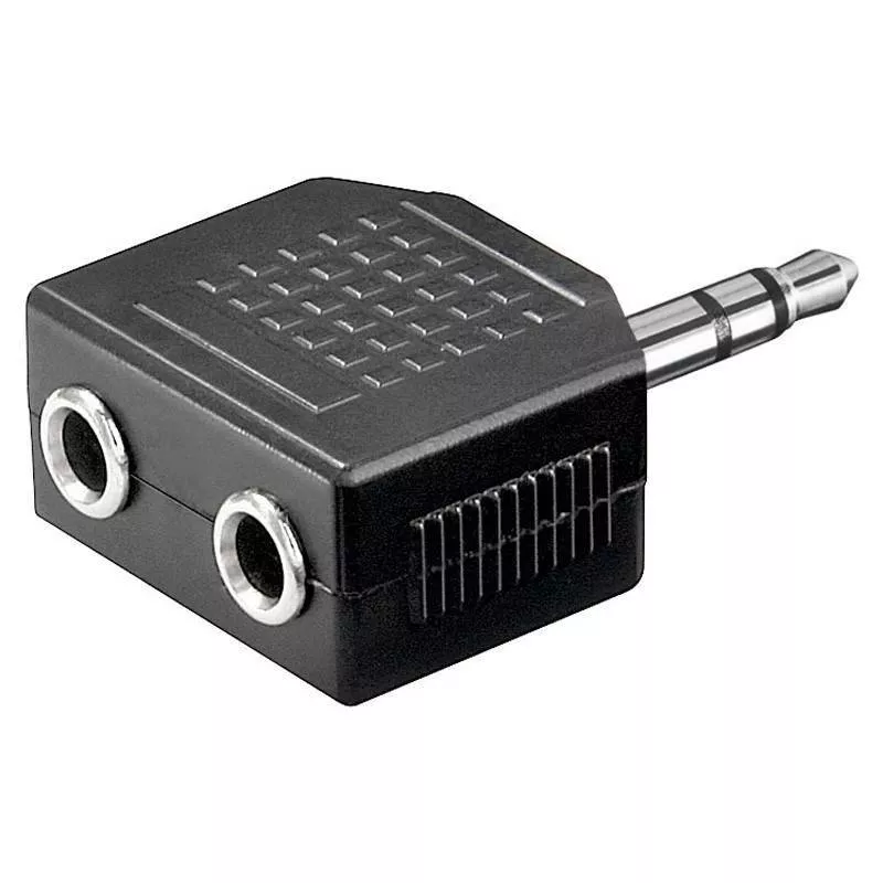 Adaptoare-convertoare - Adaptor Jack 3.5 mm stereo la 2x 3.5 mm stereo mama Goobay – IoElectronice.ro