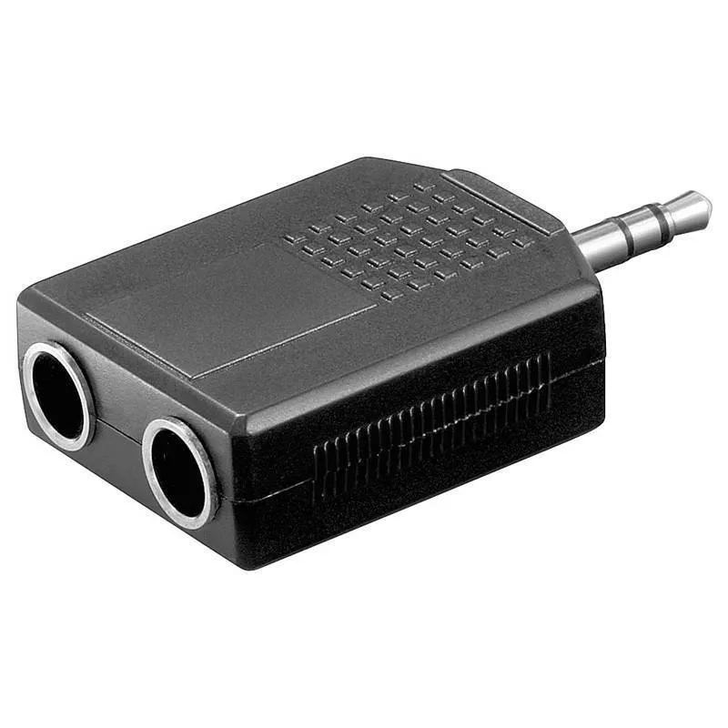 Adaptoare-convertoare - Adaptor Jack 3.5 mm stereo tata la 2x 6.35 mm stereo mama Goobay – IoElectronice.ro