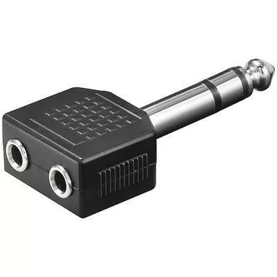 Conectica - Adaptor Jack 6.35 mm la 2x 3.5 mm mama stereo Goobay – IoElectronice.ro