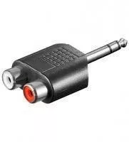 Adaptoare Jack - Adaptor Jack 6,35 mm stereo la 2x RCA mama Goobay, standard stereo, 24 luni garanție