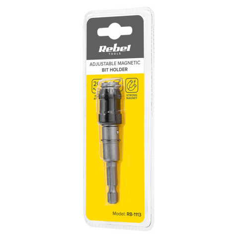 Adaptor magnetic ajustabil pentru biti RB-1113 REBEL, lungime 60mm, compatibil cu diverse tipuri de biți. [2]