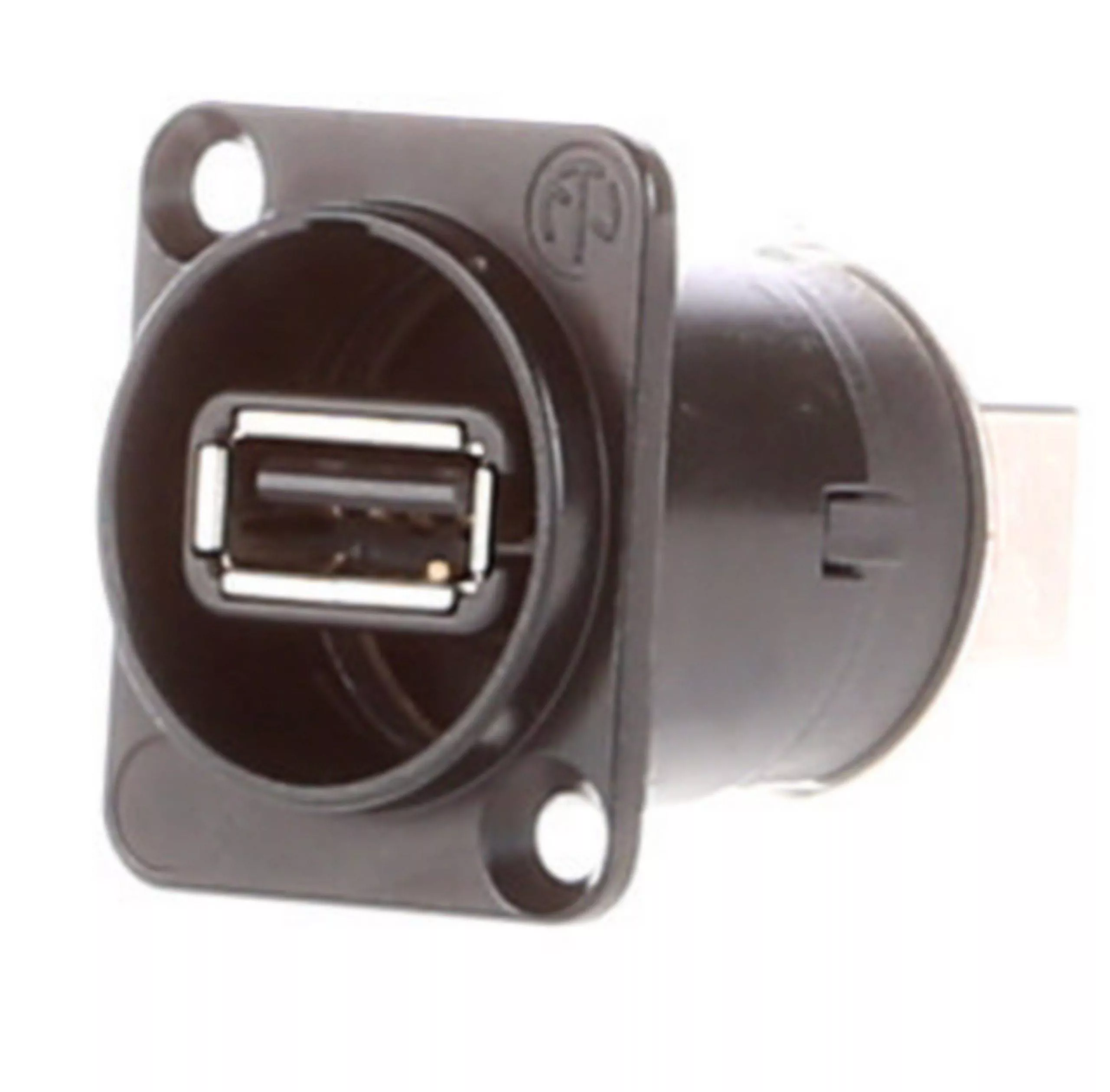Adaptor panou USB A mamă - USB B mamă spate Neutrik NAUSB-W-B, 13 mm, conector de înaltă calitate [1]