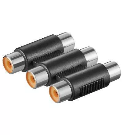 Adaptoare RCA - Adaptor prelungire 3x RCA mama la 3x RCA mama Goobay – IoElectronice.ro