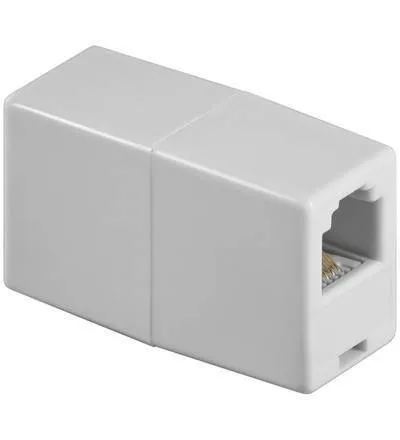 Adaptoare telefon - Adaptor prelungire RJ11 mama-mama alb Goobay – IoElectronice.ro