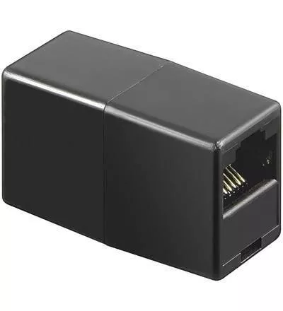 Adaptoare retea RJ45 - Adaptor prelungire RJ45 mama-mama negru Goobay 8P8C
