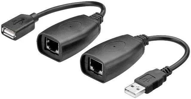 Cabluri - Adaptor prelungitor USB la CAT5 EXTENDER max. 40m USB2-EXT-ETH-40M – IoElectronice.ro
