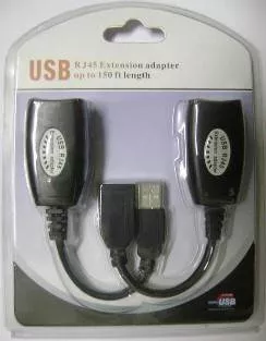 Adaptor prelungitor USB la CAT5 40m USB2-EXT-ETH-40M, conectori RJ45 și USB A, standard USB 2.0, brand OEM [1]