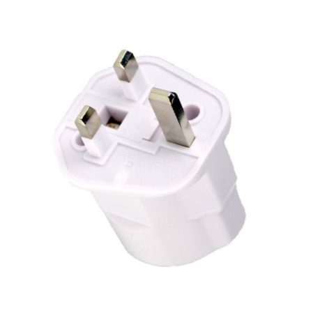 Adaptoare calatorie - Adaptor priză EU SCHUKO la UK 13A cu pământare 2300W alb OEM