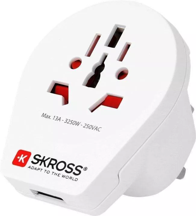 Adaptoare calatorie - Adaptor Priza UK cu USB - Compatibil Universal, Încărcare Rapidă, Design Alb, Ideal pentru Călătorii Internaționale