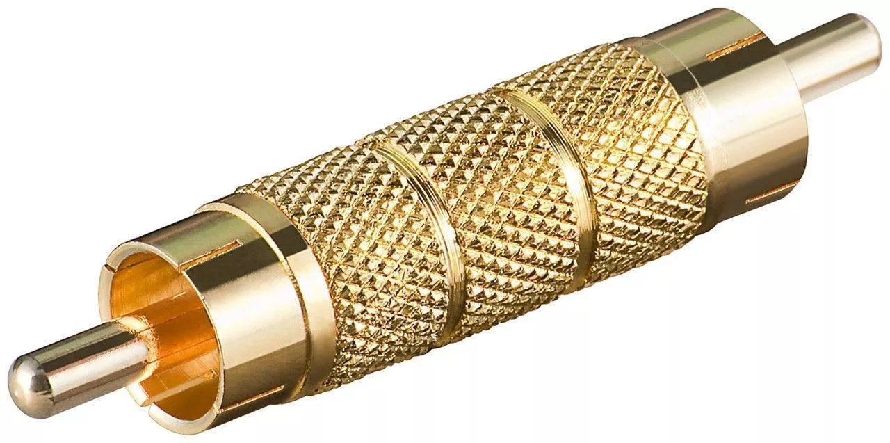 Adaptoare RCA - Adaptor RCA tata - RCA tata placat cu aur Goobay, 24 luni garanție, EAN 4040849115967