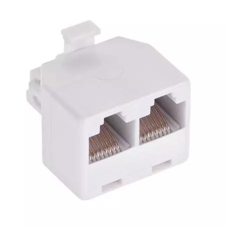 Conectica - Adaptor RJ45 8p8c tata la 2x mama RJ45 alb