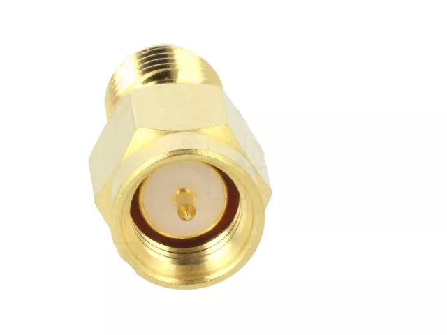 Adaptoare SMA - Adaptor SMA tata - RP-SMA tata reverse 50ohm aurit Amphenol 132171RP, placat cu aur, 24 luni garanție.