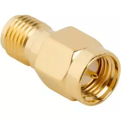 Conectica - Adaptor SMA tata - SMA mama drept 50 Ohm teflon aurit AMPHENOL 132171