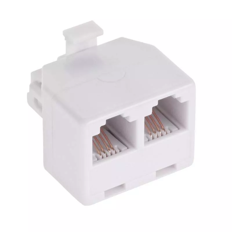 Conectica - Adaptor telefonic 6P4C RJ11 tata la 2 mama