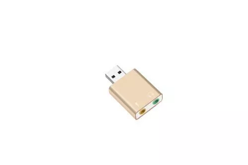 Placi de sunet - Adaptor USB 2.0 pentru Sunet 7.1 Virtual, 2x 3.5mm Jack, Plug & Play, Aluminiu, Compatibil Windows Mac Linux