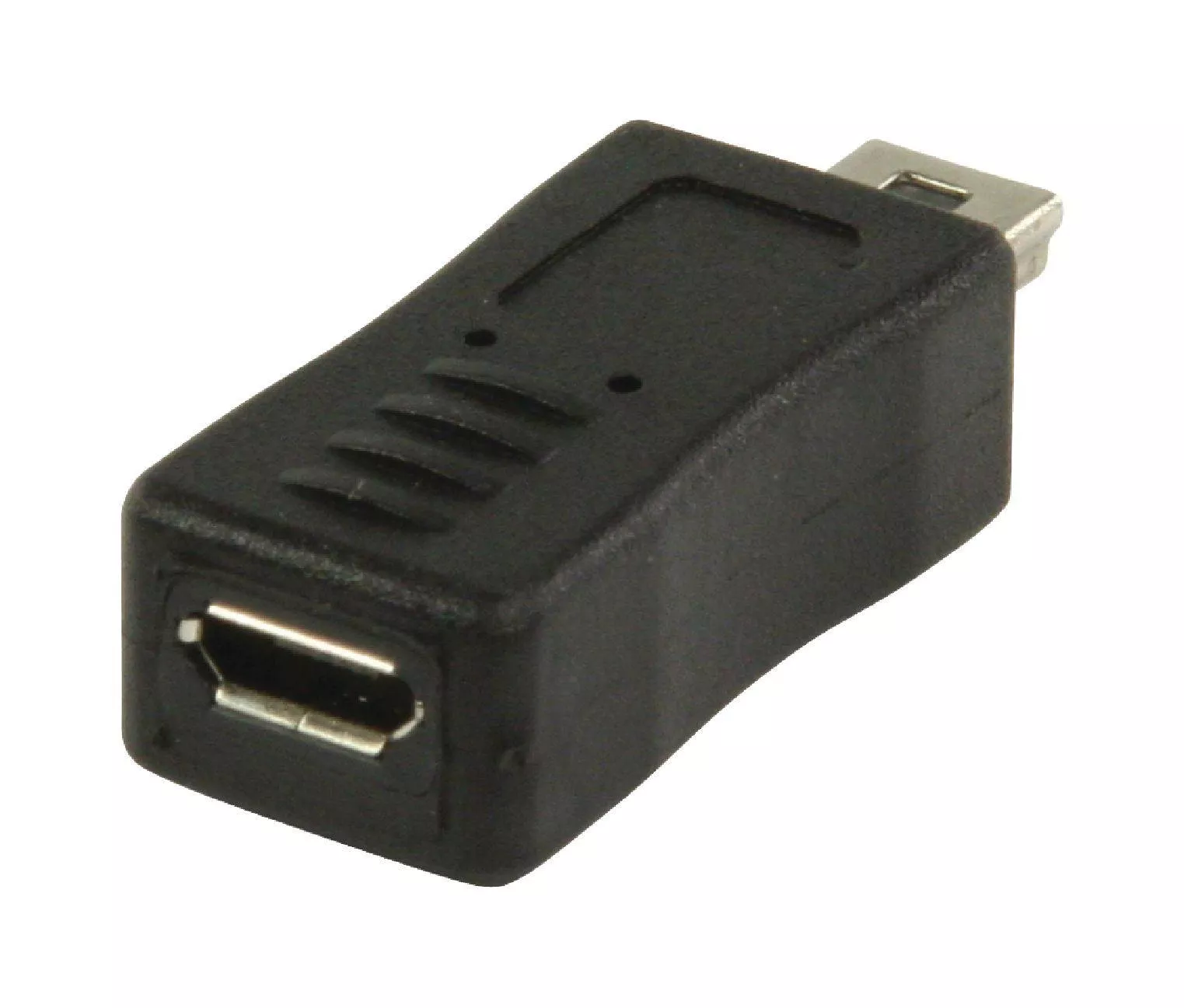 Adaptor USB 2.0 micro USB B mama - mini USB 5 pini tata Valueline 0.2m pentru conectare dispozitive [1]